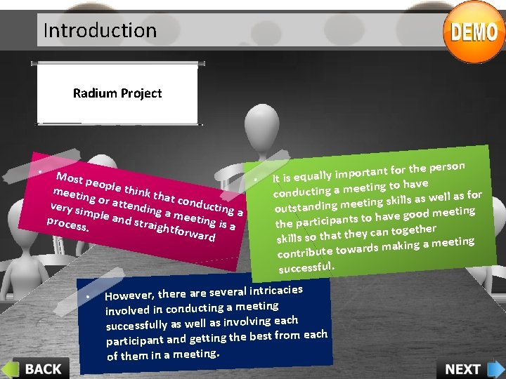 Introduction Radium Project • Most p • eople t h meetin i g or