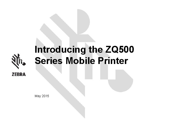 ZQ 500 Series Mobile Printer 