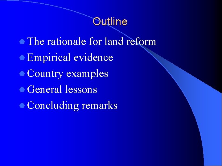 Land distribution growth and poverty reduction Gershon Feder