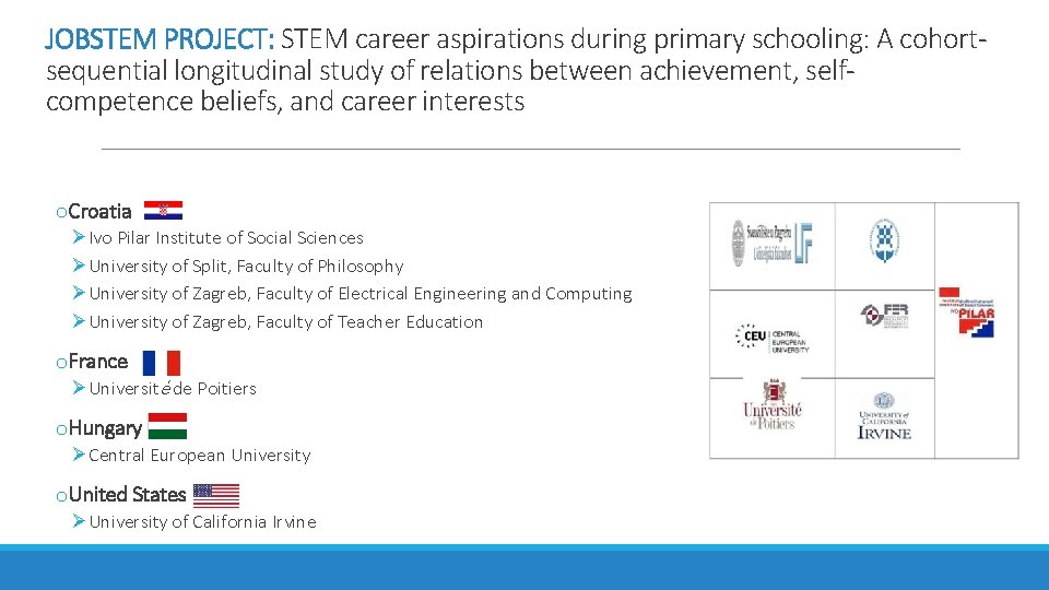 JOBSTEM PROJECT: STEM career aspirations during primary schooling: A cohortsequential longitudinal study of relations