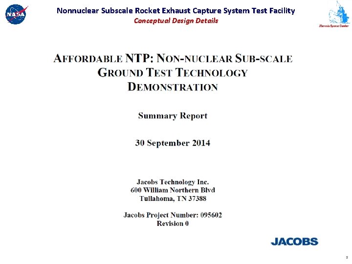 Nonnuclear Subscale Rocket Exhaust Capture System Test Facility Conceptual Design Details 8 