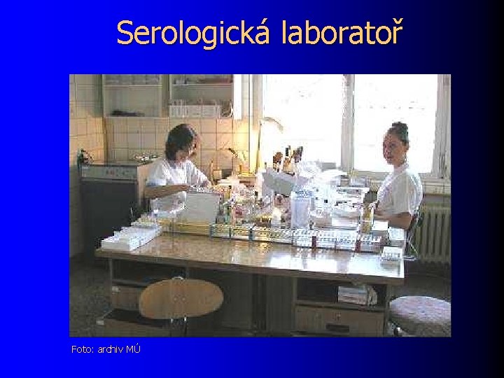 Serologická laboratoř Foto: archiv MÚ 