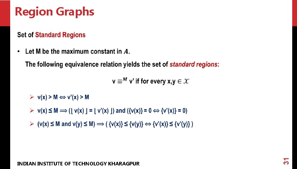 Region Graphs INDIAN INSTITUTE OF TECHNOLOGY KHARAGPUR 31 