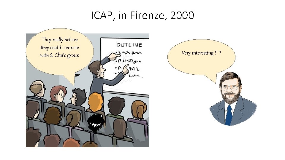 ICAP, in Firenze, 2000 They really believe they could compete with S. Chu's group