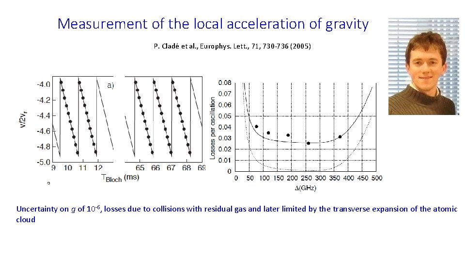 Measurement of the local acceleration of gravity P. Cladé et al. , Europhys. Lett.