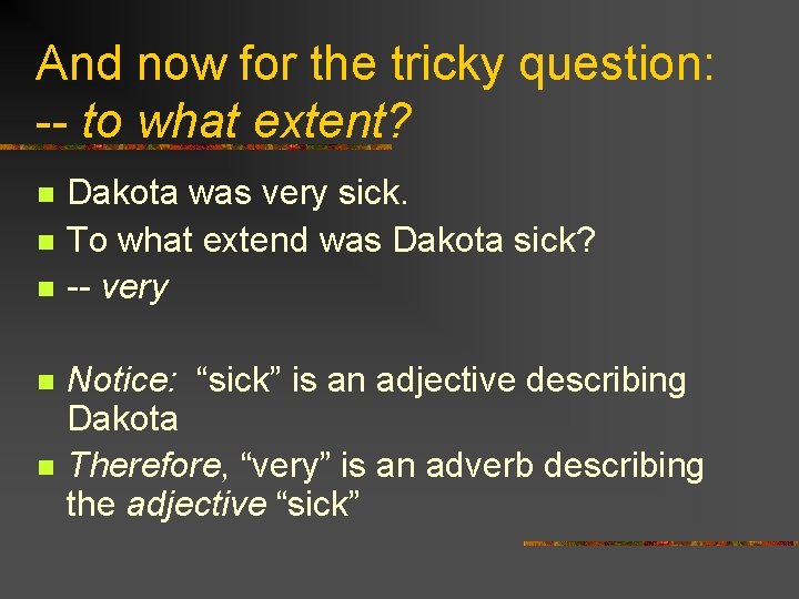 And now for the tricky question: -- to what extent? n n n Dakota