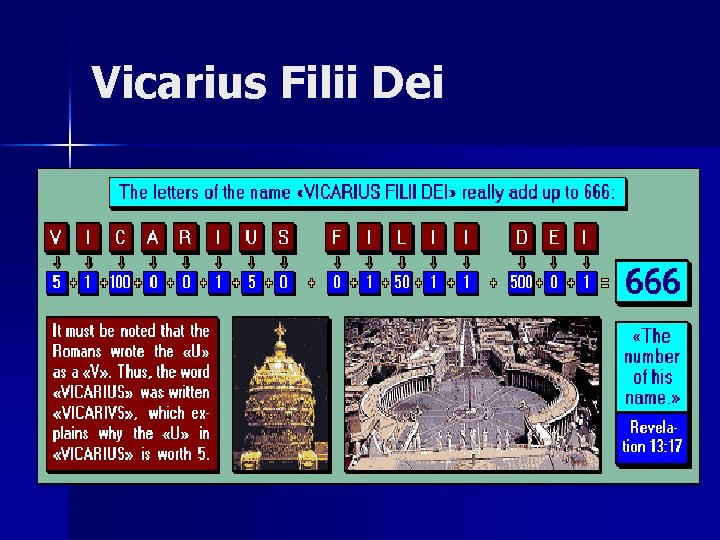 Vicarius Filii Dei 