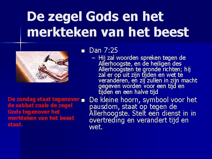De zegel Gods en het merkteken van het beest n De zondag staat tegenover