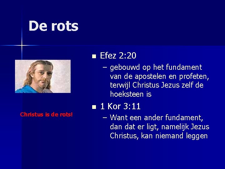 De rots n Efez 2: 20 – gebouwd op het fundament van de apostelen