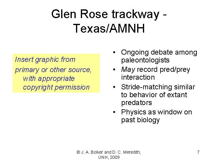 Glen Rose trackway Texas/AMNH Insert graphic from primary or other source, with appropriate copyright