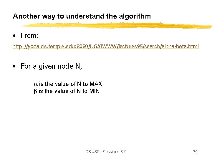 Another way to understand the algorithm • From: http: //yoda. cis. temple. edu: 8080/UGAIWWW/lectures