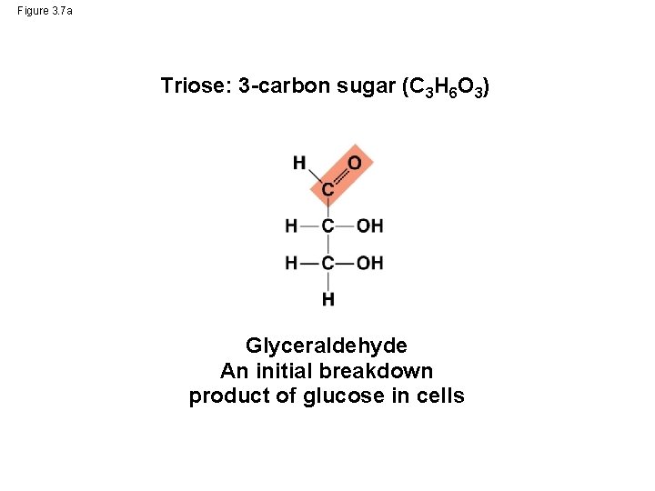 Figure 3. 7 a Triose: 3 -carbon sugar (C 3 H 6 O 3)