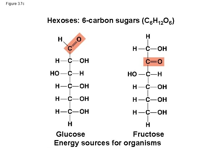 Figure 3. 7 c Hexoses: 6 -carbon sugars (C 6 H 12 O 6)