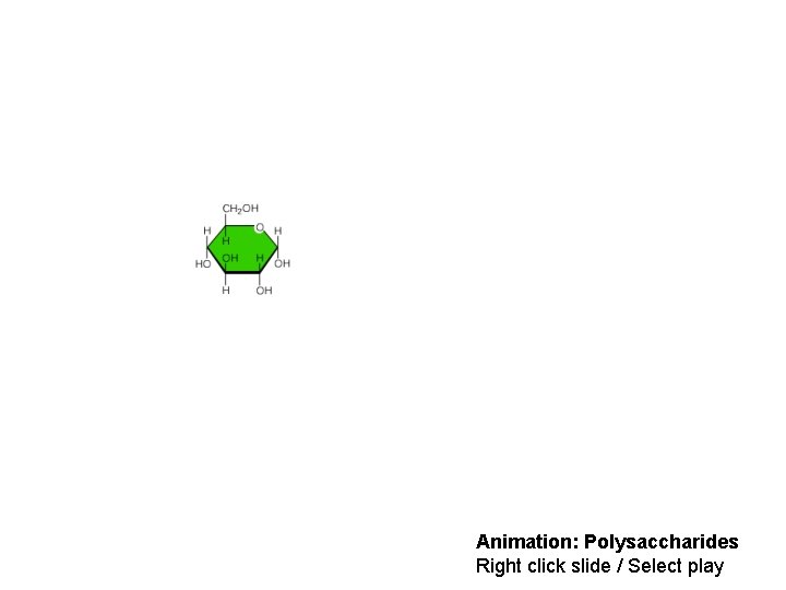 Animation: Polysaccharides Right click slide / Select play 