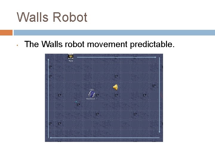 Walls Robot • The Walls robot movement predictable. 