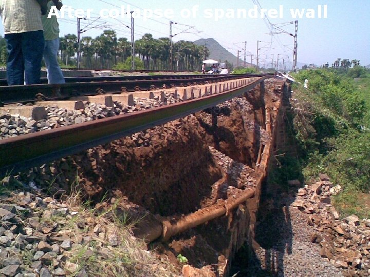 After collapse of spandrel wall 