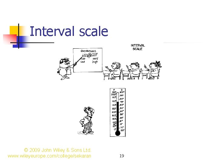 Interval scale © 2009 John Wiley & Sons Ltd. www. wileyeurope. com/college/sekaran 19 
