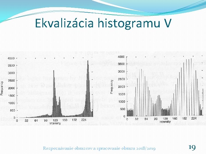 Ekvalizácia histogramu V Rozpoznávanie obrazcov a spracovanie obrazu 2018/2019 19 