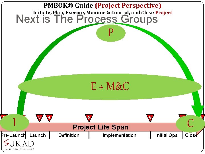 PMBOK® Guide (Project Perspective) Initiate, Plan, Execute, Monitor & Control, and Close Project Next
