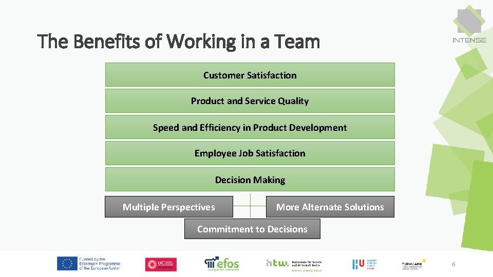 The Benefits of Working in a Team Customer Satisfaction Product and Service Quality Speed