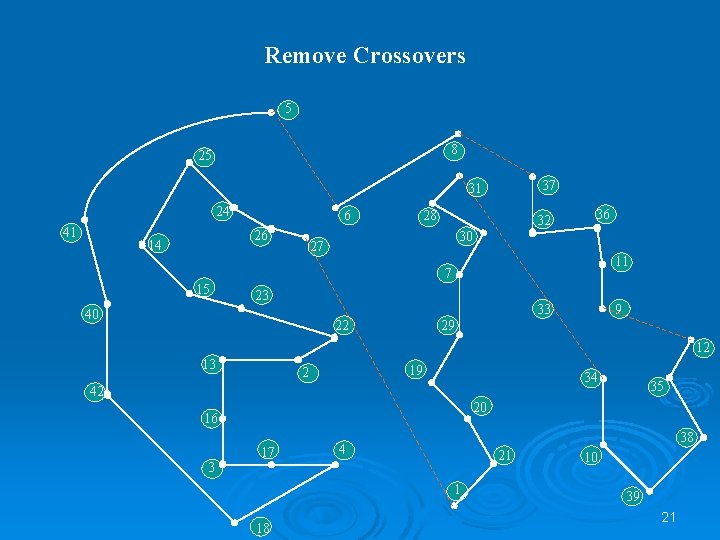 Remove Crossovers 5 8 25 37 31 24 41 6 26 14 28 32