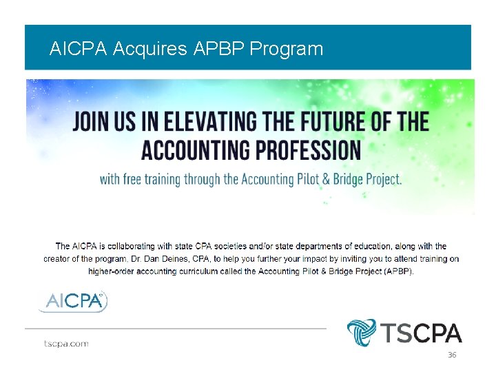 AICPA Acquires APBP Program 36 