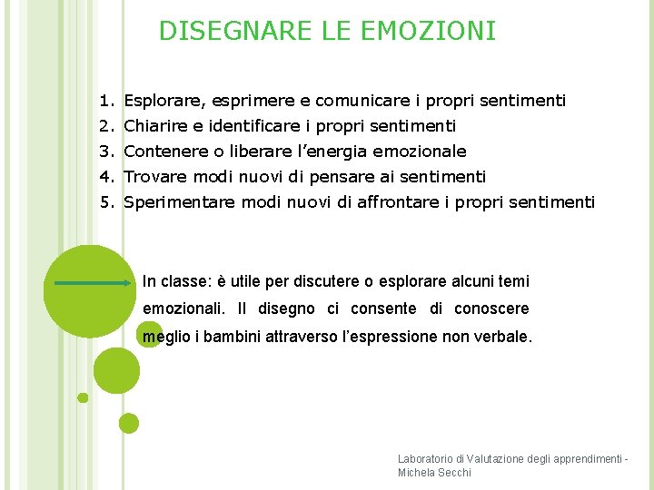 DISEGNARE LE EMOZIONI 1. Esplorare, esprimere e comunicare i propri sentimenti 2. Chiarire e