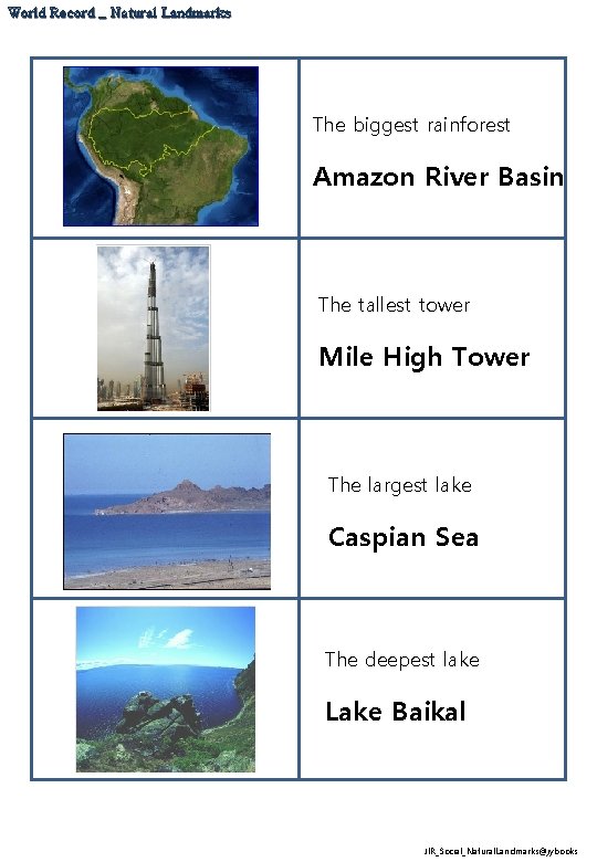 World Record _ Natural Landmarks The biggest rainforest Amazon River Basin The tallest tower