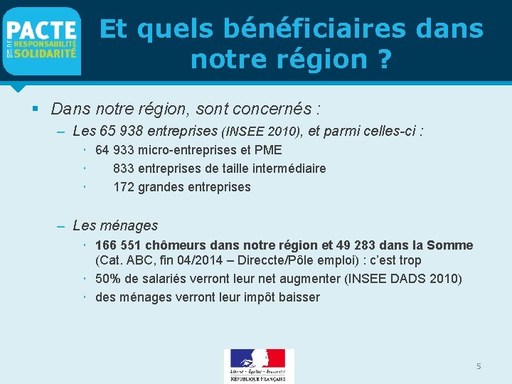 Et quels bénéficiaires dans notre région ? Dans notre région, sont concernés : –