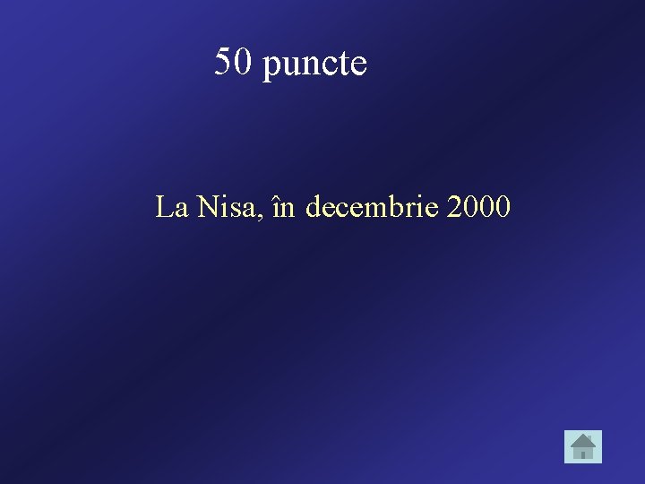 50 puncte La Nisa, în decembrie 2000 