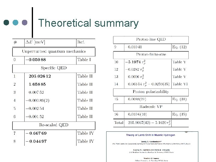 Theoretical summary 