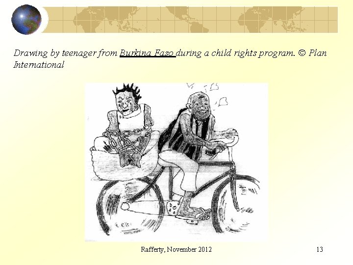 Drawing by teenager from Burkina Faso during a child rights program. © Plan International