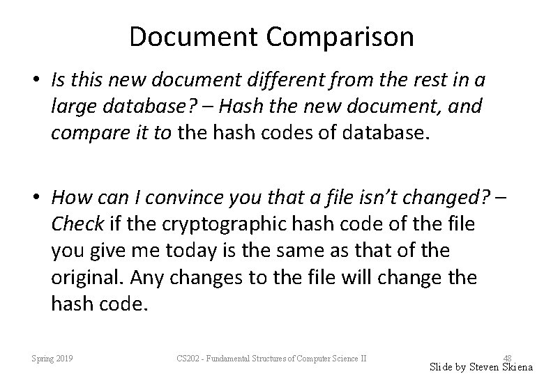 Document Comparison • Is this new document different from the rest in a large