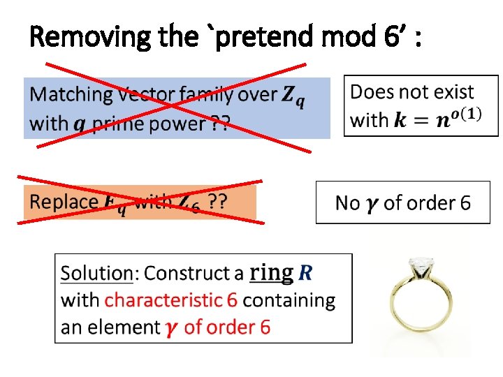 Removing the `pretend mod 6’ : 