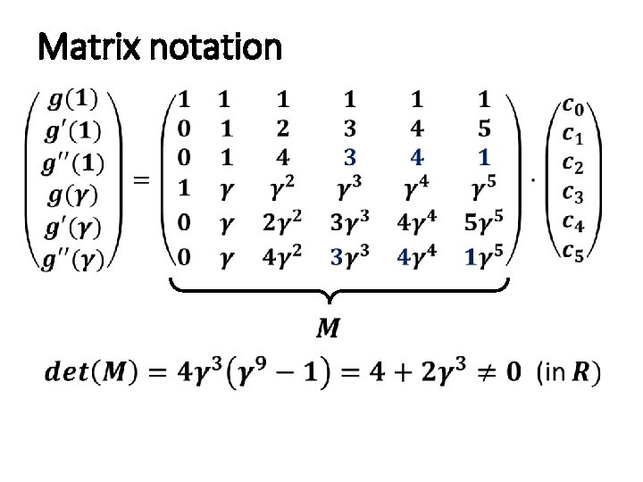 Matrix notation 