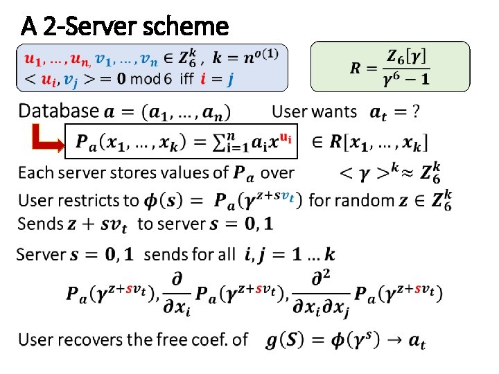 A 2 -Server scheme 
