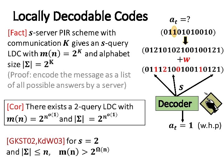 Locally Decodable Codes Decoder 