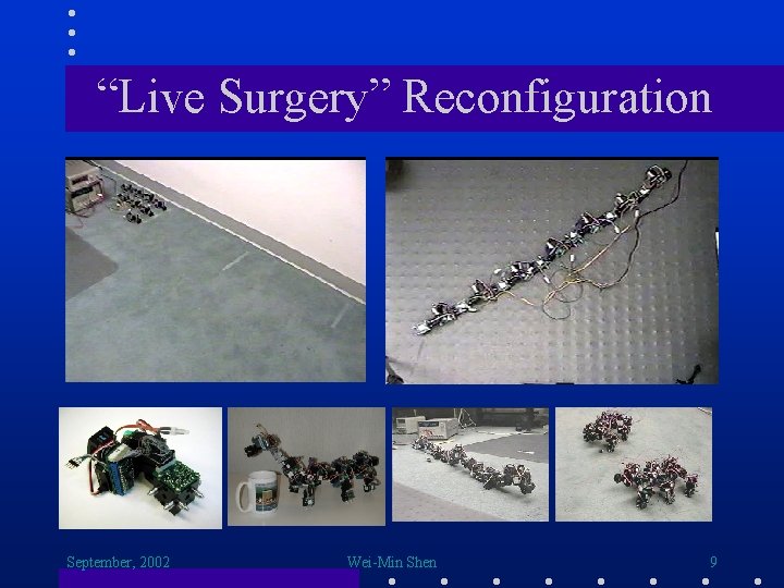 “Live Surgery” Reconfiguration September, 2002 Wei-Min Shen 9 