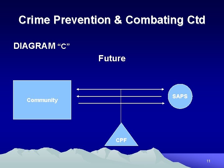 Crime Prevention & Combating Ctd DIAGRAM “C” Future SAPS Community CPF 11 
