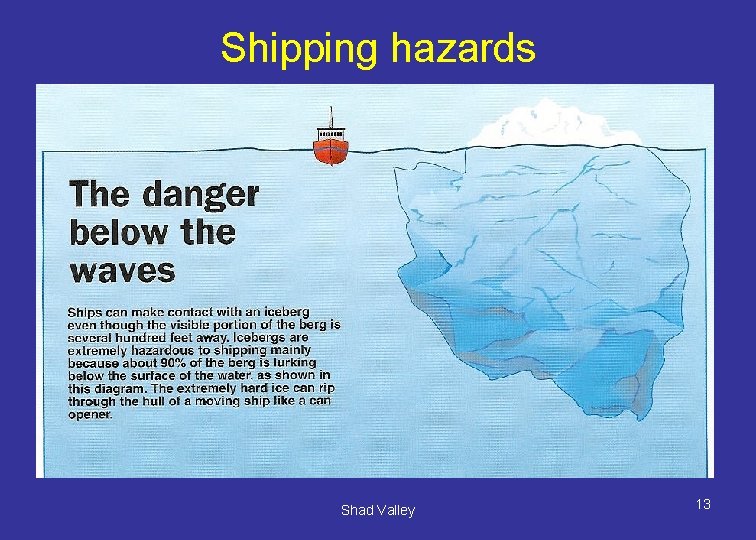 Shipping hazards Shad Valley 13 