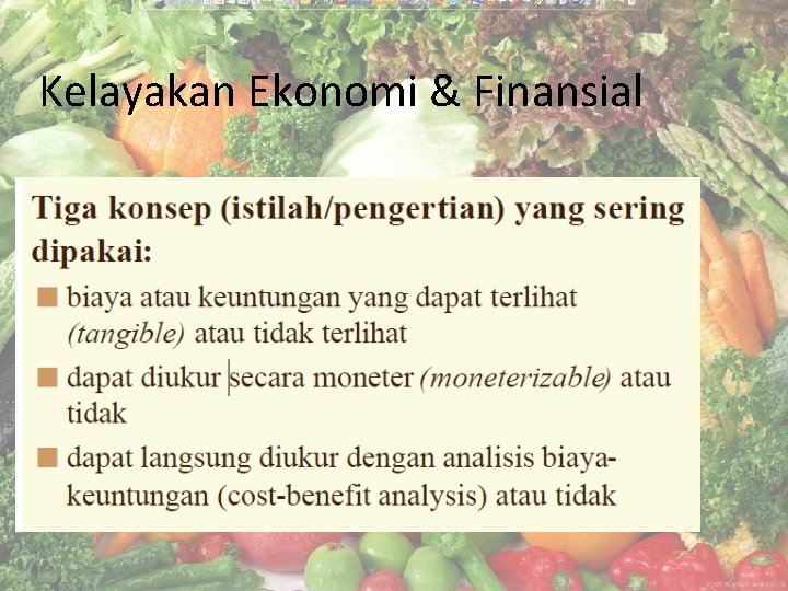 Kelayakan Ekonomi & Finansial 