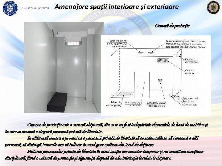 Amenajare spații interioare și exterioare Cameră de protecție Camera de protecţie este o cameră