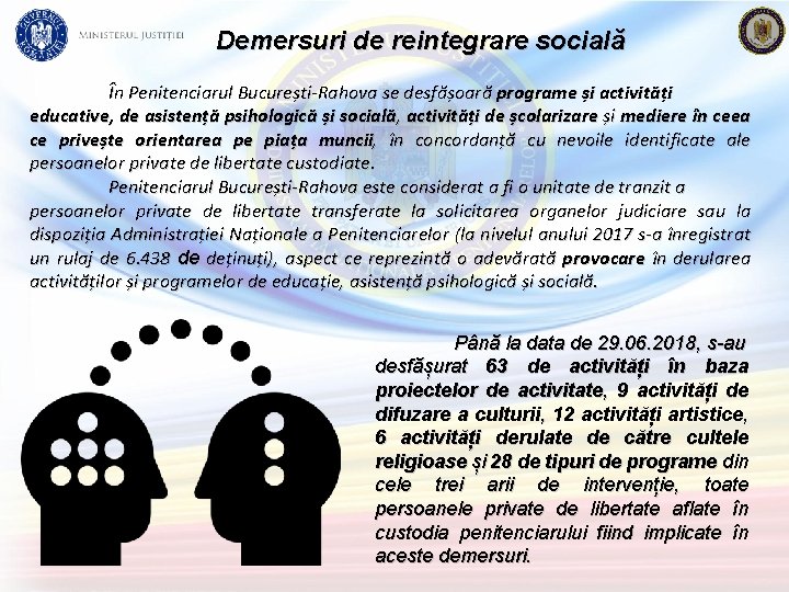 Demersuri de reintegrare socială În Penitenciarul București-Rahova se desfășoară programe și activități educative, de