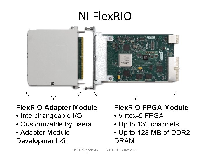 NI Flex. RIO Adapter Module • Interchangeable I/O • Customizable by users • Adapter