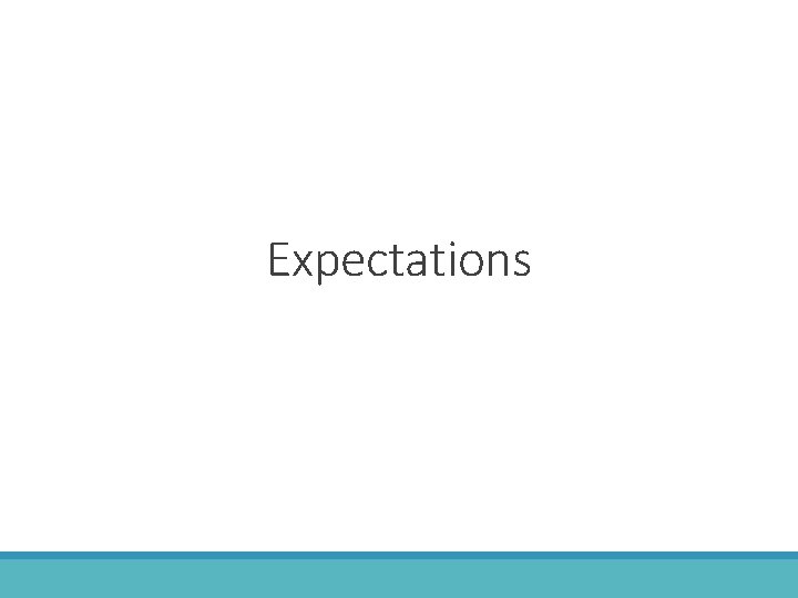 Expectations 