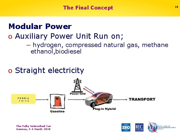 The Final Concept Modular Power o Auxiliary Power Unit Run on; — hydrogen, compressed