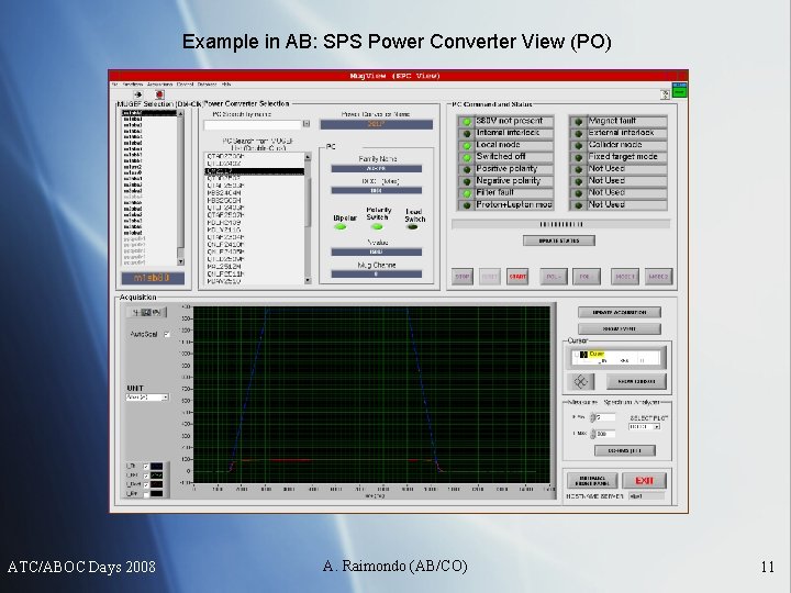 Example in AB: SPS Power Converter View (PO) ATC/ABOC Days 2008 A. Raimondo (AB/CO)