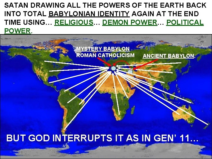 SATAN DRAWING ALL THE POWERS OF THE EARTH BACK INTO TOTAL BABYLONIAN IDENTITY AGAIN