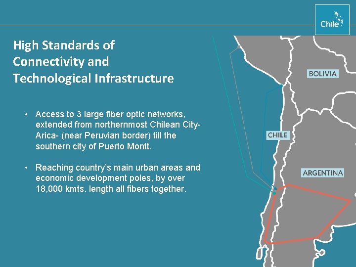 High Standards of Connectivity and Technological Infrastructure • Access to 3 large fiber optic