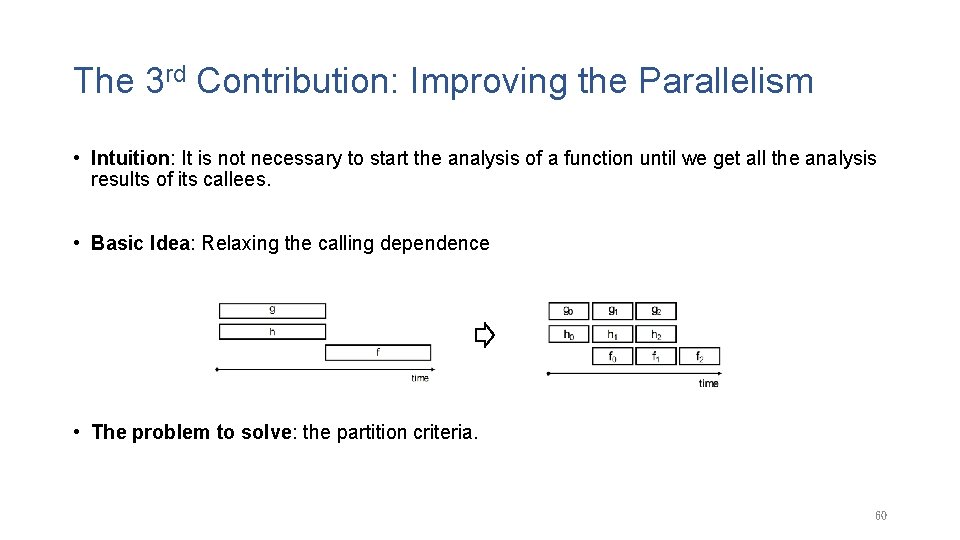 The 3 rd Contribution: Improving the Parallelism • Intuition: It is not necessary to